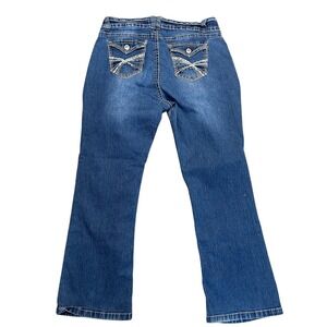 Wallflower Women's Denim Jeans Size 18 Embellished Pockets Bootcut